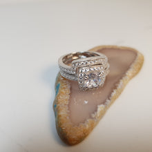 Load image into Gallery viewer, Stacked Engagement Ring, Sterling Silver
