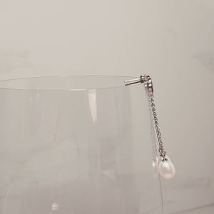 Freshwater Pearl Drop Earring, Sterling Silver