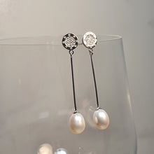 Load image into Gallery viewer, Freshwater Drop Pearl Earrings, Sterling silver
