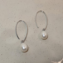 Load image into Gallery viewer, Freshwater Large Drop Pearl Earring, Sterling Silver
