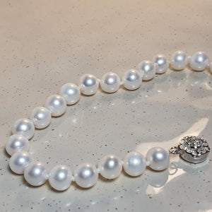 Freshwater Cultured Pearl Floral Bracelet, Sterling Silver