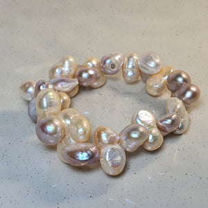 Freshwater Chunky Baroque Pearl Bracelet, Sterling Silver