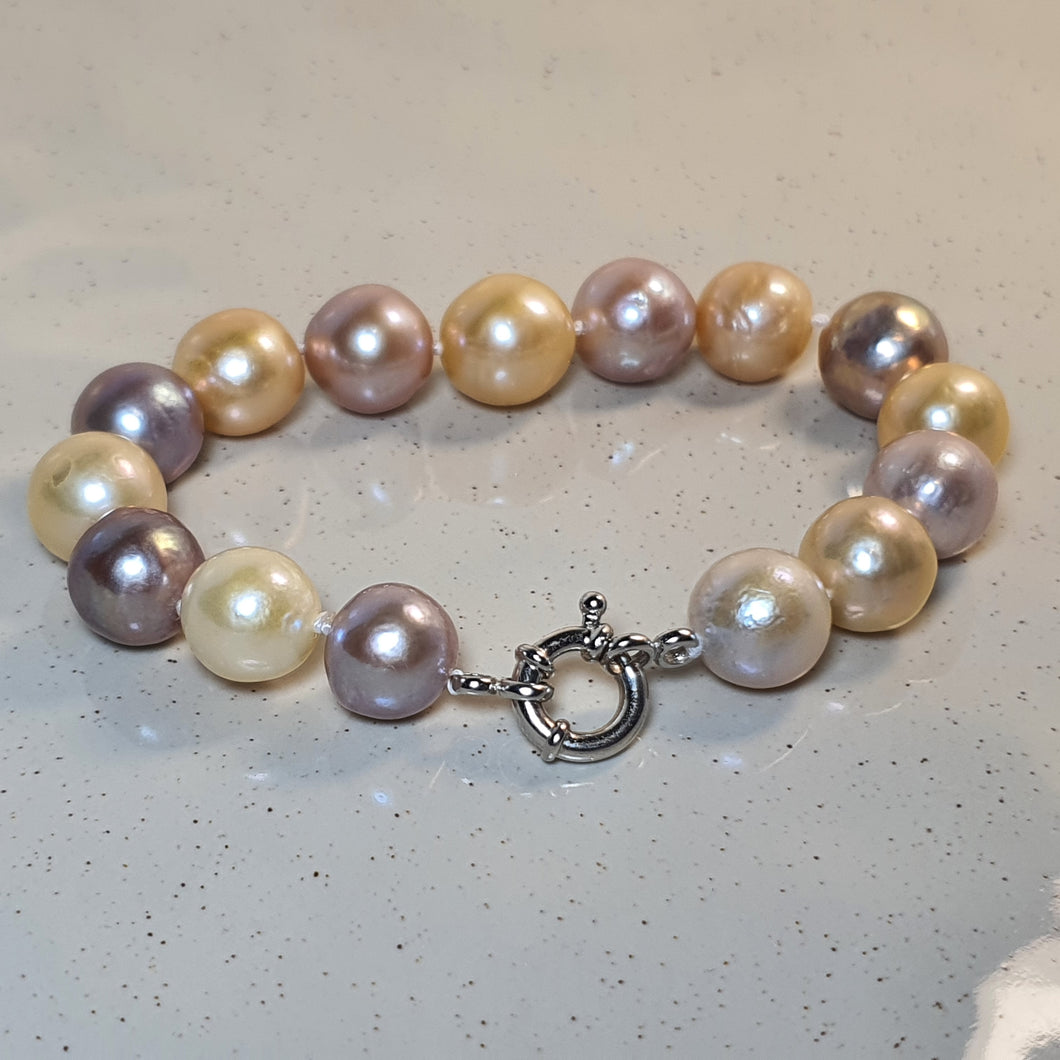 Freshwater Cultured Pearl Bracelet, Sterling Silver