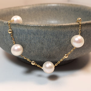 Freshwater Cultured Pearl Bracelet, 18K Yellow Gold