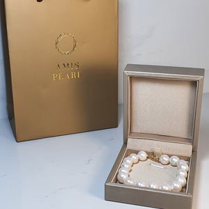 Large Freshwater Pearl Bracelet, 14K Yellow Gold Clasp