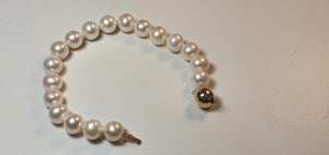 Large Freshwater Pearl Bracelet, Yellow Gold