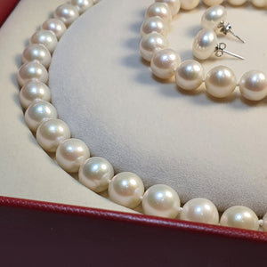 Freshwater cultured Pearl set, 14K Yellow Gold