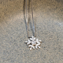 Load image into Gallery viewer, Crystal Ice Flower Pendant, Sterling Silver
