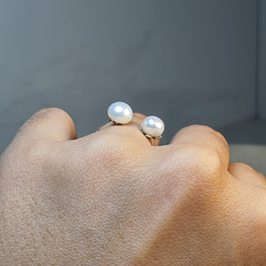 Double Freshwater Pearl, Sterling Silver