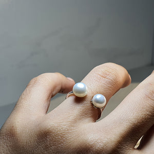 Double Freshwater Pearl, Sterling Silver