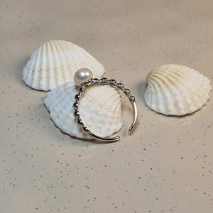 Freshwater Pearl Ring, Sterling Silver