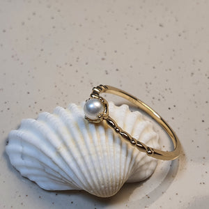 Freshwater Danity Pearl Ring, Sterling Silver