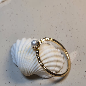 Freshwater Danity Pearl Ring, Sterling Silver