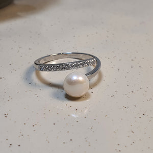 Freshwater Pearl Ring,Sterling Silver
