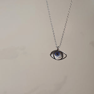Evil Eye necklace, Sterling Silver