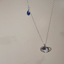 Load image into Gallery viewer, Evil Eye necklace, Sterling Silver
