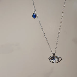 Evil Eye necklace, Sterling Silver