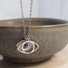 Load image into Gallery viewer, Evil Eye necklace, Sterling Silver
