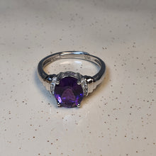 Load image into Gallery viewer, Amethyst Gemstones Jewellery Ring, Sterling Silver, Amispearl
