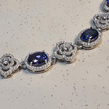 Load image into Gallery viewer, Natural Tanzanite Bracelet, Sterling Silver
