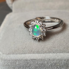 Load image into Gallery viewer, Natural Oval Opal Ring, Sterling Silver
