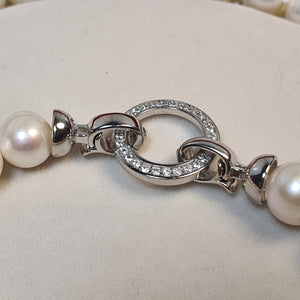 Large Freshwater Pearl Bracelet, Sterling Silver