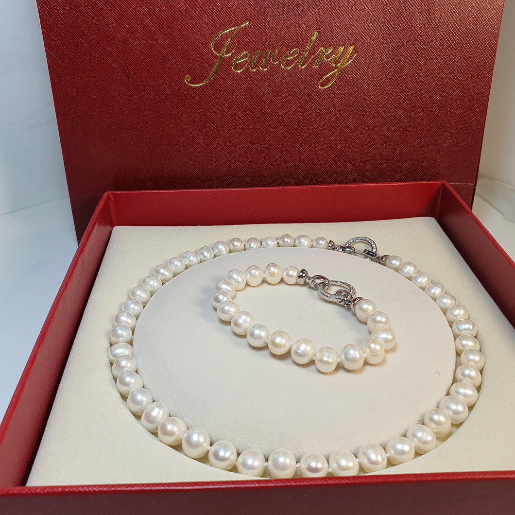 Freshwater Cultured Pearl Set, Sterling Silver