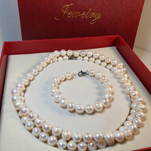 Load image into Gallery viewer, Freshwater pearl Silk strand Set, Sterling Silver
