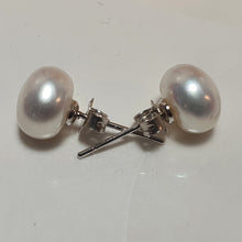 Load image into Gallery viewer, White Freshwater Pearl Stud, Sterling silver
