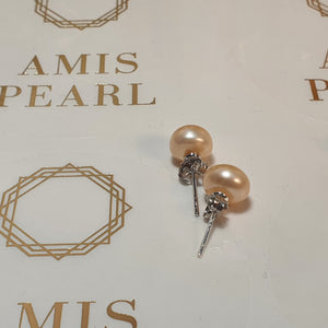 Cream Freshwater Pearl Stud, Sterling silver