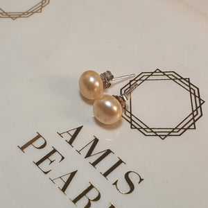 Cream Freshwater Pearl Stud, Sterling silver