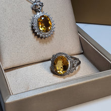 Load image into Gallery viewer, Vintage Style Citrine GemstoneSet, Sterling Silver
