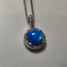 Load image into Gallery viewer, Opal Pendant &amp; Chain, Sterling Silver
