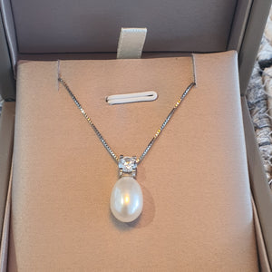 Freshwater Cultured Pearl Necklace, Sterling Silver