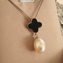 Load image into Gallery viewer, Freshwater Pearl &amp; Agate Necklace, Sterling Silver
