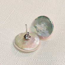 Load image into Gallery viewer, Freshwater Coin Pearl Earrings, Sterling Silver
