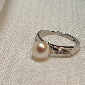 Freshwater Pearl Ring, Sterling Silver