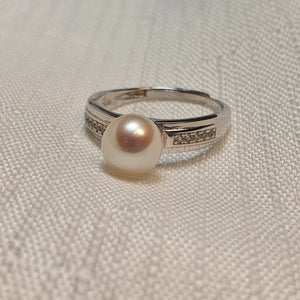 Freshwater Pearl Ring, Sterling Silver