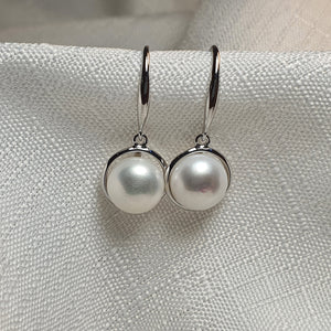 Multicoloured Freshwater Pearl Hook Earrings, Sterling Silver