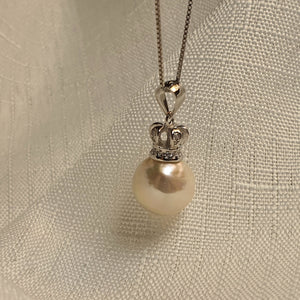 Crown Edison Baroque Pearl Necklace, Sterling Silver