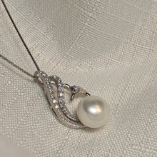 Load image into Gallery viewer, Swan &amp; Freshwater Pearl Necklace, Sterling Silver
