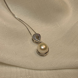 Swan Necklace With Freshwater Pearl, Sterling Silver