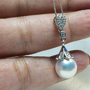 luxurious Freshwater Pearl Pendant, Sterling Silver