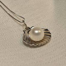 Load image into Gallery viewer, Freshwater Pearl Shell Necklace, Sterling Silver
