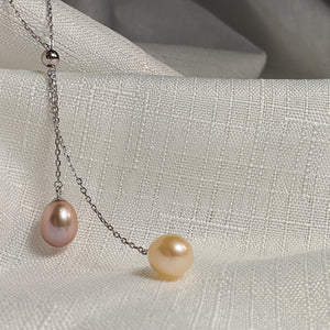 Muticoloured Freshwater Pearl Necklace, Sterling Silver
