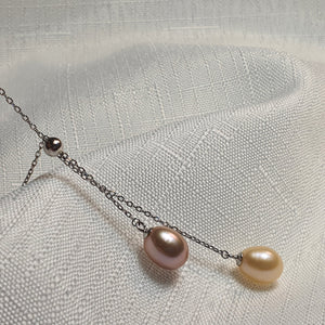 Muticoloured Freshwater Pearl Necklace, Sterling Silver