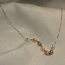 Load image into Gallery viewer, Multicoloured Freshwater Pearl Necklace, Sterling Silver
