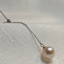 Load image into Gallery viewer, Cultured Freshwater Pearl Slider Necklace , Sterling Silver jewellery
