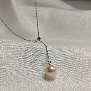 Cultured Freshwater Pearl Slider Necklace , Sterling Silver jewellery