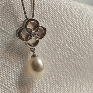 Freshwater & Mother of Pearl Clover, Sterling Silver